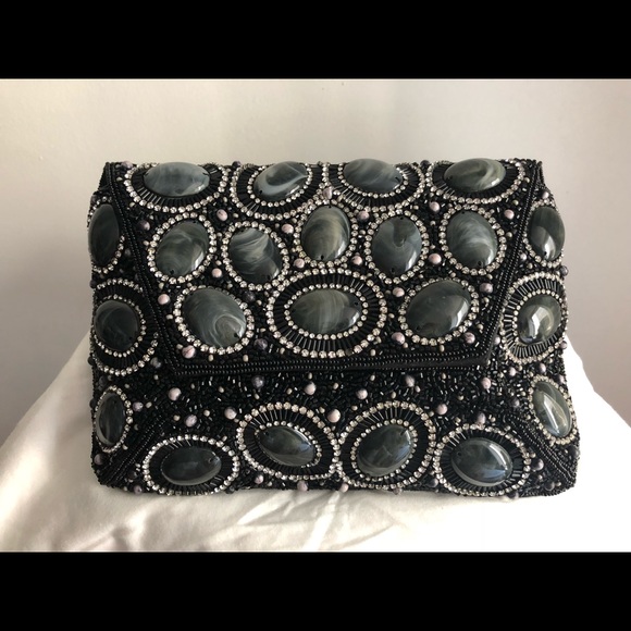 Stuart Weitzman Clutch Stone Studded Bay - Picture 2 of 8
